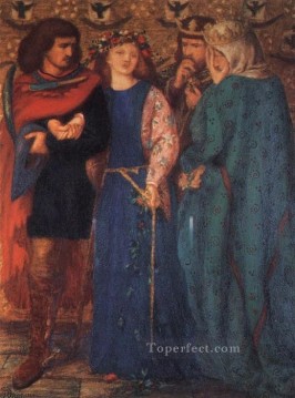  Gabriel Pintura al %c3%b3leo - La primera locura de Ofelia Hermandad Prerrafaelita Dante Gabriel Rossetti